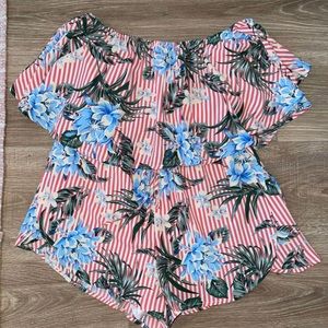 These Three Boutique Floral Romper